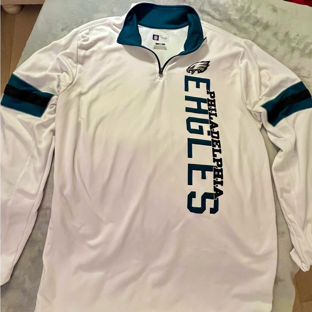 Philadelphia Eagles White quarter zip MENS